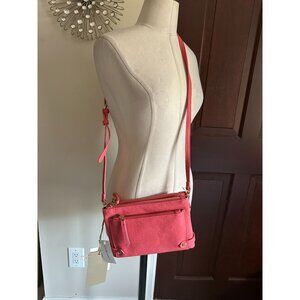 NWT Antik Kraft coral pink crossbody with multiple pockets